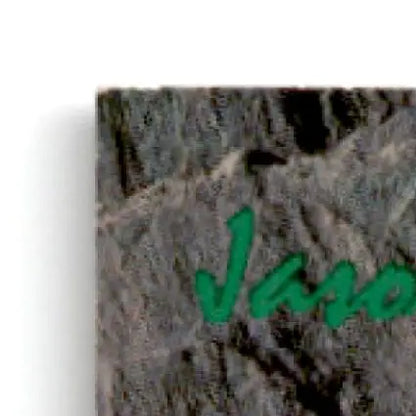 Green marble coaster with jano text design from 1993 Classic Hockey Draft Jason Arnott #7