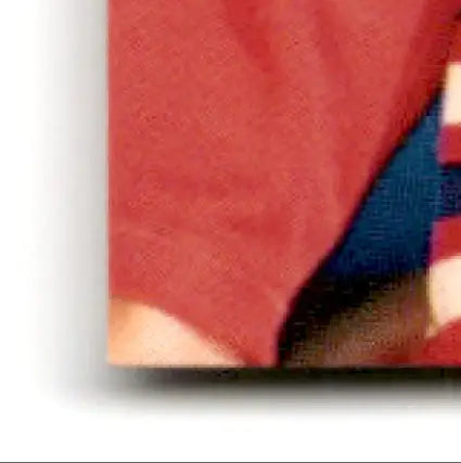 Red corduroy jacket with blue lining and pocket detail from the 1993 Classic Hockey Draft Jason Arnott #7