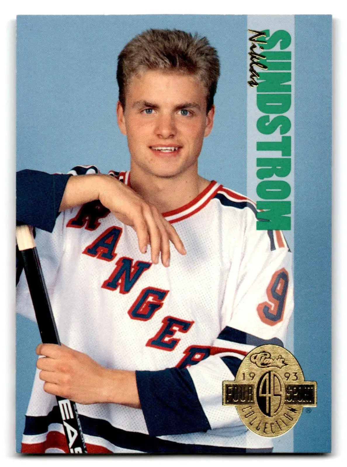 1993 Classic Hockey Draft Niklas Sundstrom #8 New York Rangers