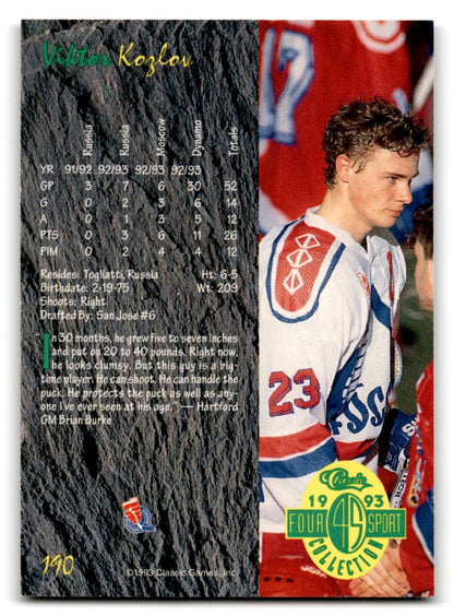 1993-94 Score collectible hockey card featuring William Karlson in San Jose Sharks uniform