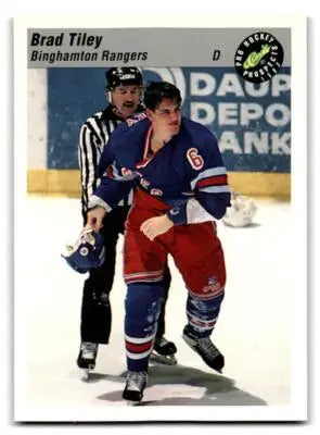 Hockey card featuring Brad Tiley from 1993 Classic Pro Prospects Binghamton Rangers