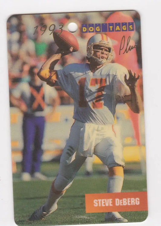 1993 Steve DeBerg Dog Tag for Tampa Bay Buccaneers collectors and fans