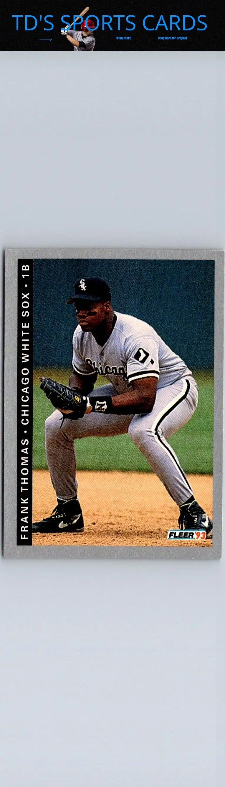 Frank Thomas baseball card from 1993 Fleer #210, a must-have for trading cards collectors