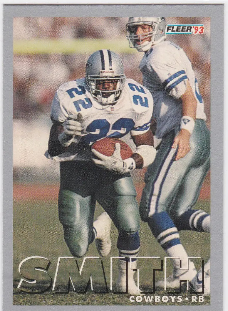 1993 Fleer #233 Emmitt Smith Dallas Cowboys football card collectible in mint condition
