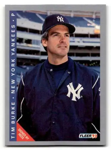 Tim Burke Cincinnati Reds baseball card from 1993 Fleer in original gloss condition
