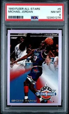 1993 Fleer All-Stars Michael Jordan #5 Basketball PSA 8
