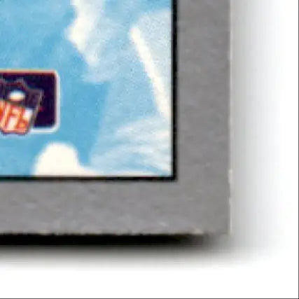 Corner of 1993 Fleer Football Steve Young trading card with gray border San Francisco 49ers