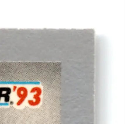 Gray video game cartridge corner with R 93 sticker from Fleer Football Steve Young San Francisco 49ers
