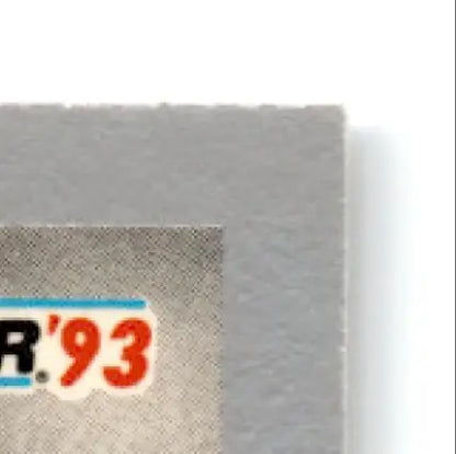 Gray video game cartridge corner with R 93 sticker from Fleer Football Steve Young San Francisco 49ers