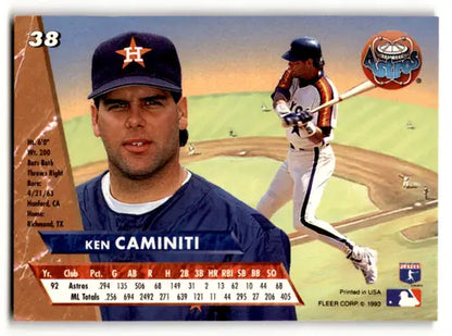1993 Fleer Ultra #38 Ken Caminiti NM Near Mint Astros ID:58438 - Trading Cards