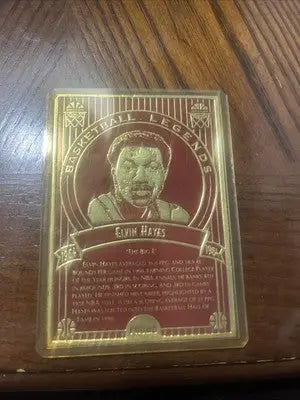 Elvin Hayes basketball legends trading card from 1993 Legendary Foils set with gold foil