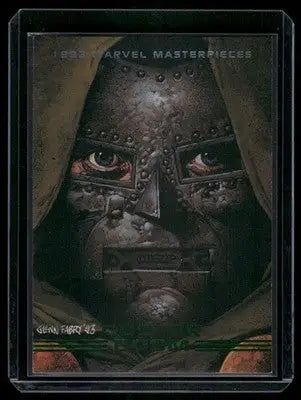 Collectible 1993 Marvel Masterpieces Doctor Doom card signed by Glen Fabry