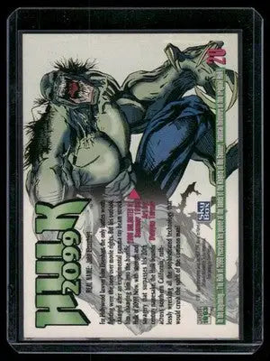 Marvel Masterpieces Hulk trading card in protective sleeve from 1993 Marvel Masterpieces Hulk series