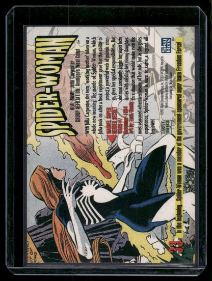 Marvel Masterpieces Spider-Woman trading card from 1993 displayed in product image