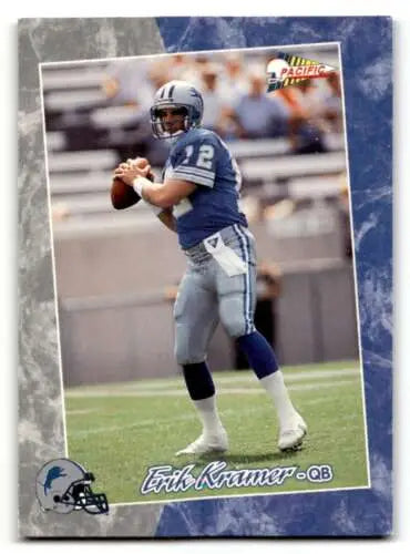 Erik Kramer Detroit Lions football card with original gloss in EX/NM condition