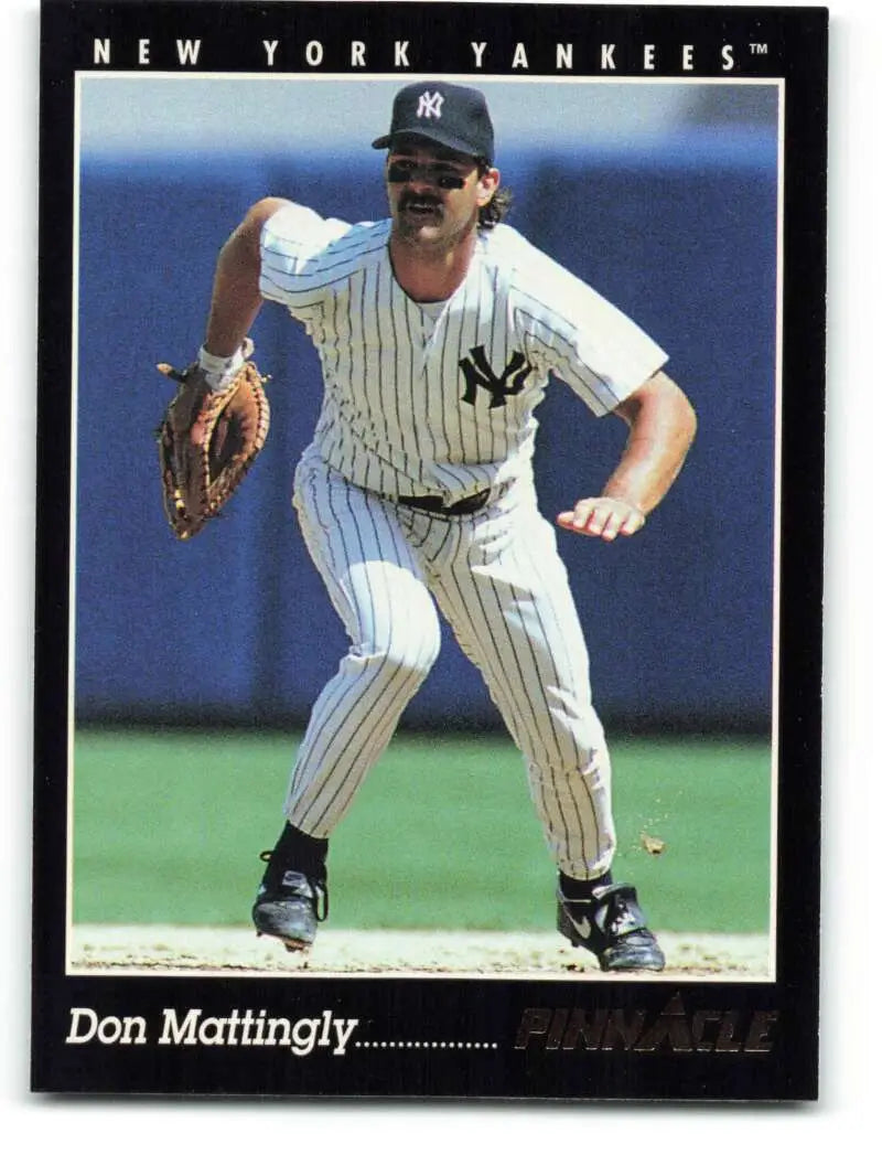 Don Mattingly Baseball Card featuring New York Yankees first baseman in pinstripes