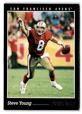 Steve Young San Francisco 49ers football card from the 1993 Pinnacle series