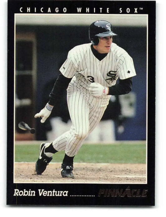 Chicago White Sox baseball card of Robin Ventura running in pinstriped uniform