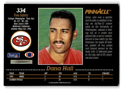 1993 Pinnacle #334 Dana Hall - Trading Cards