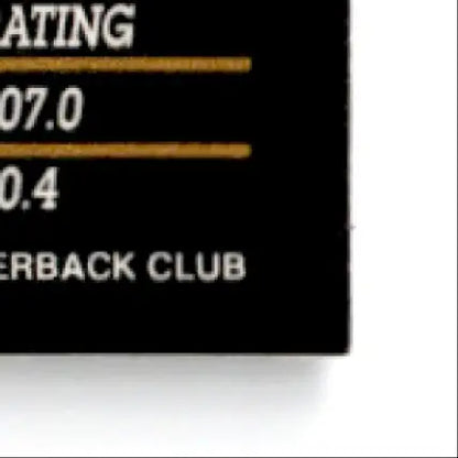 Black card with gold lines and white text from Pinnacle Football Steve Young San Francisco 49ers