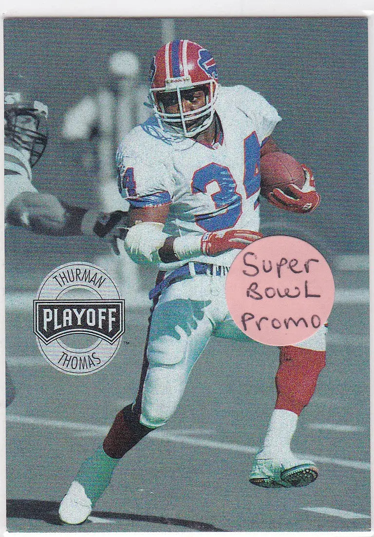 1993 Playoff Super Bowl XXVIII Promo #6 Thurman Thomas Buffalo Bills football card