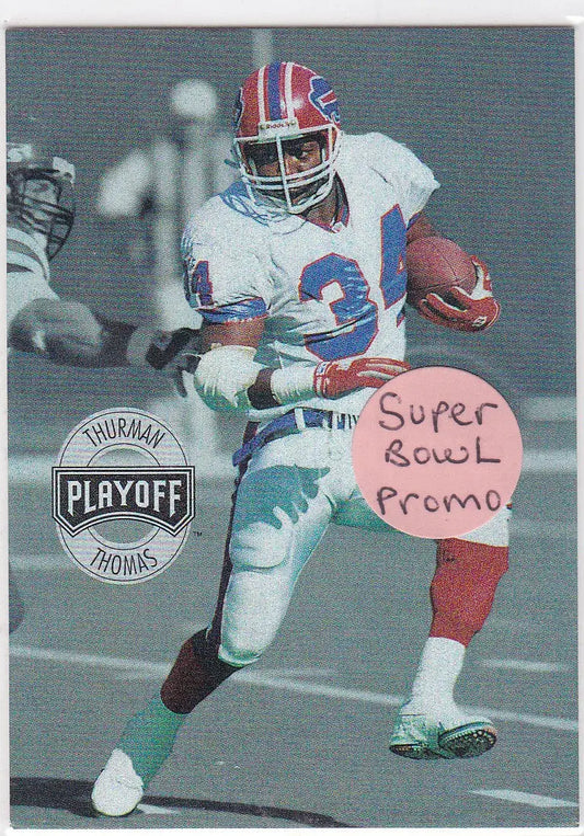 1993 Playoff Super Bowl XXVIII Promo #6 Thurman Thomas Buffalo Bills football card