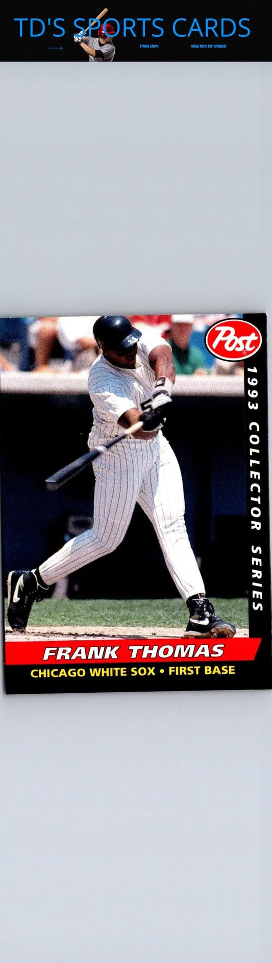 Frank Thomas baseball card from 1993 Post Cereal trading cards collection