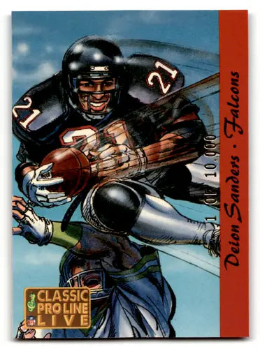 Pro Line Live Illustrated SP6 Deion Sanders football card from 1993 Falcons collectible