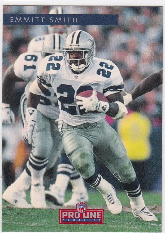 1993 Pro Line Profiles #1 Emmitt Smith Dallas Cowboys football card collectible