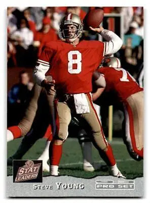 Steve Young trading card from 1993 Pro Set featuring the legendary quarterback