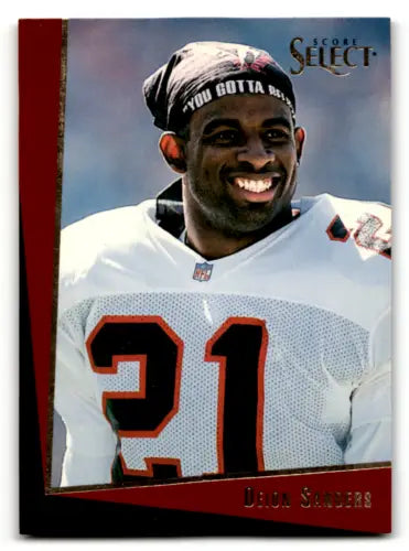 1993 Select #3 Deion Sanders football card with original gloss, Falcons edition