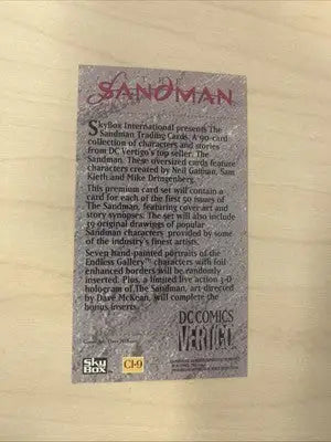 Skybox DC Comics Vertigo Sandman Master of Dreams trading card from 1993 product