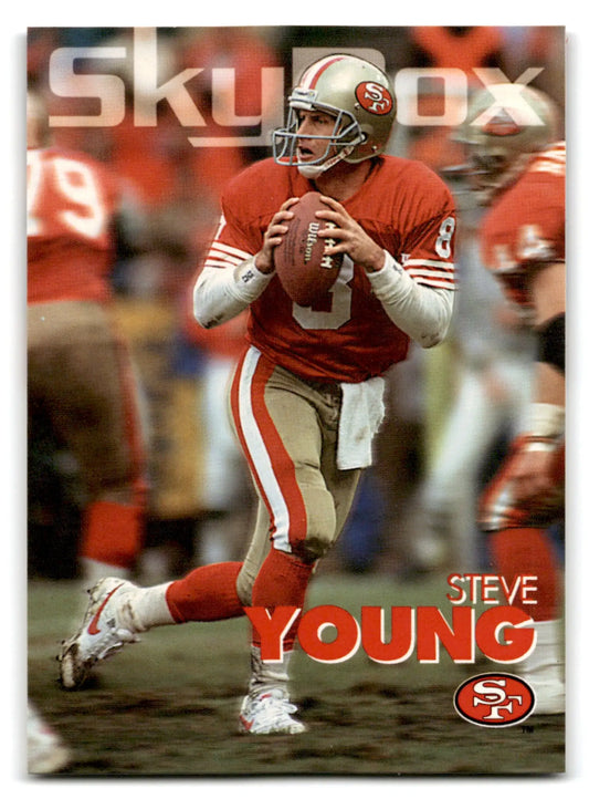 Skybox Football Impact Steve Young 49ers football card from 1993 Skybox Impact series