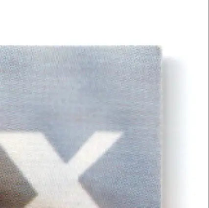 Light blue textured canvas art with white X design for Skybox Football Impact Thomas Smith