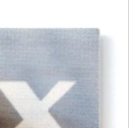 Light blue textured canvas art with white X design for Skybox Football Impact Thomas Smith