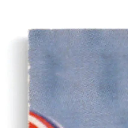 Corner of blue fabric with red and white stripes from Skybox Football Impact Thomas Smith RC