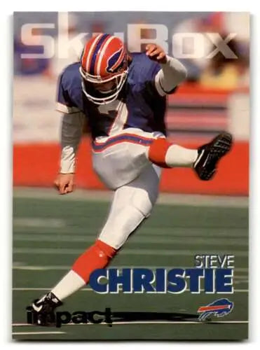 1993 SkyBox Impact #26 Steve Christie Buffalo Bills Football Card with original gloss