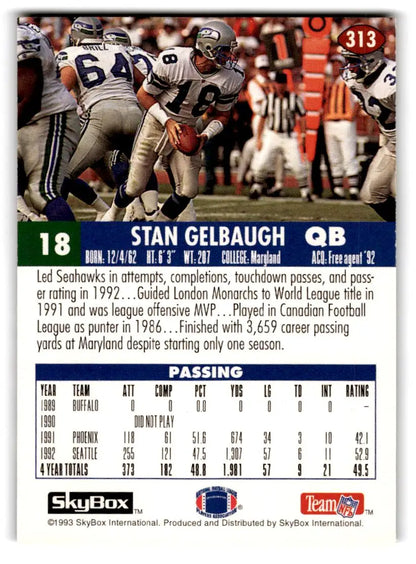 1993 SkyBox Impact #313 Stan Gelbaugh - Trading Cards