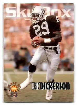 1993 SkyBox Impact #344 Eric Dickerson trading card featuring iconic football player design