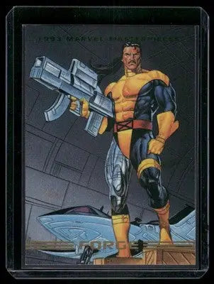 Collectible SkyBox Marvel Masterpieces Forge trading card from 1993 featuring Marvel character Forge