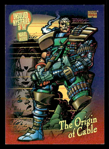 Marvel Universe trading card featuring Cable from SkyBox Marvel Universe 1993 series