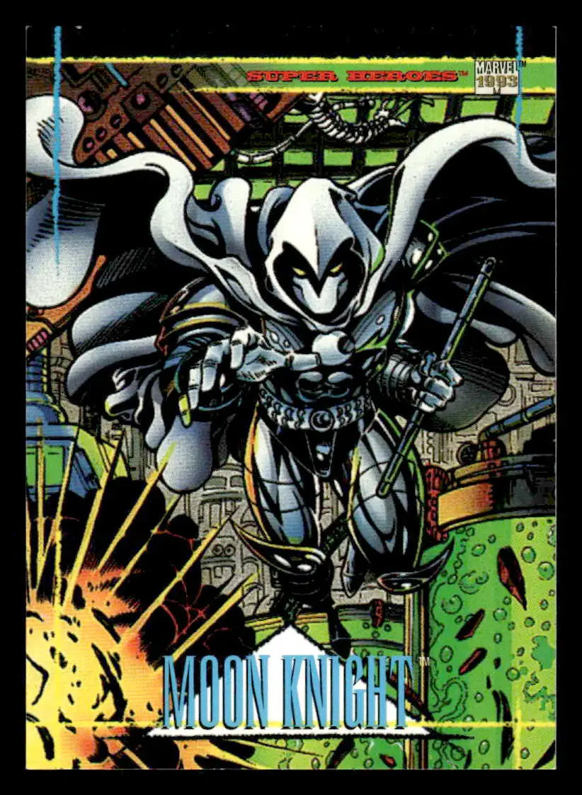 Marvel Comics trading card featuring Moon Knight from SkyBox Marvel Universe 1993