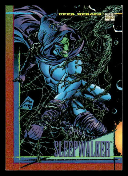 Vintage Marvel Universe Sleepwalker trading card from 1993 SkyBox Marvel Universe series