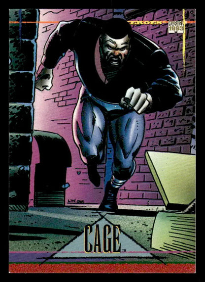 Comic trading card of Luke Cage from SkyBox Marvel Universe 1993 series