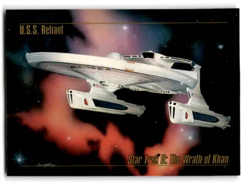 U.S.S. Reliant spacecraft from 1993 Skybox Star Trek Master Series original gloss card