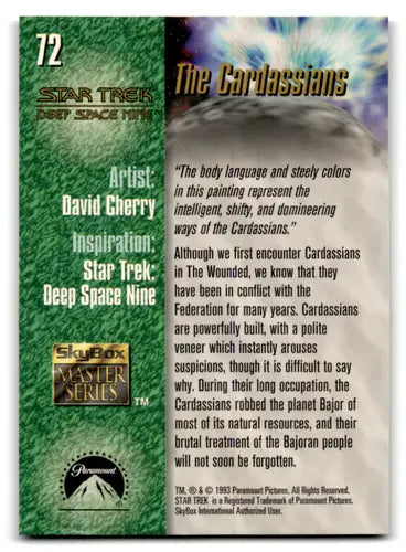 Star Trek Master Series trading card featuring The Cardassians from Star Trek Deep Space Nine