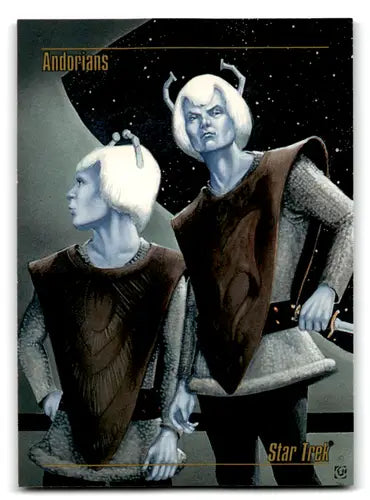 Original gloss Skybox Star Trek Master Series Andorians trading card NM Near Mint