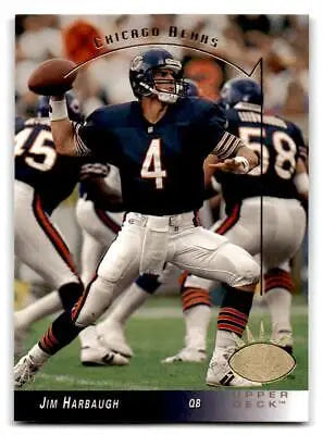 Jim Harbaugh 1993 SP #42 baseball trading card featuring the iconic quarterback