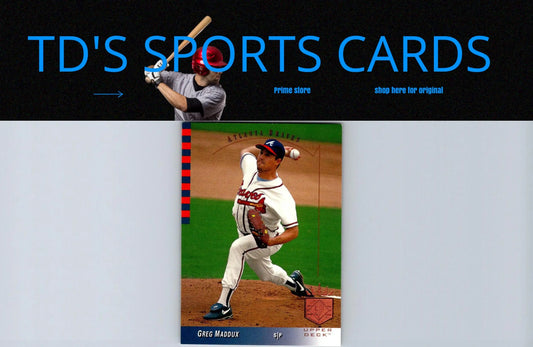 1993 SP #59 Greg Maddux Baseball Card for Trading Cards Collection