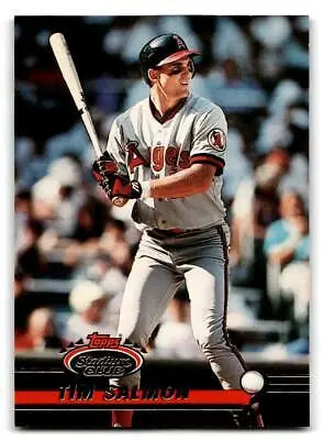 Tim Salmon at bat on 1993 Stadium Club #249 trading cards image